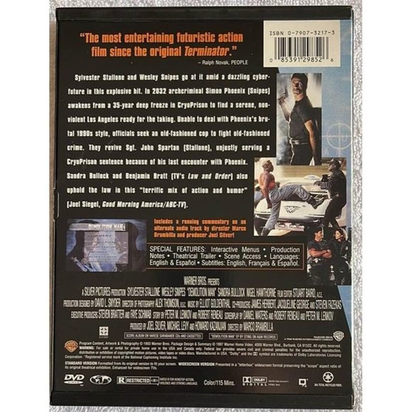 Demolition Man (DVD, 1997) - Sylvester Stallone, Wesley Snipes - Picture 2 of 4